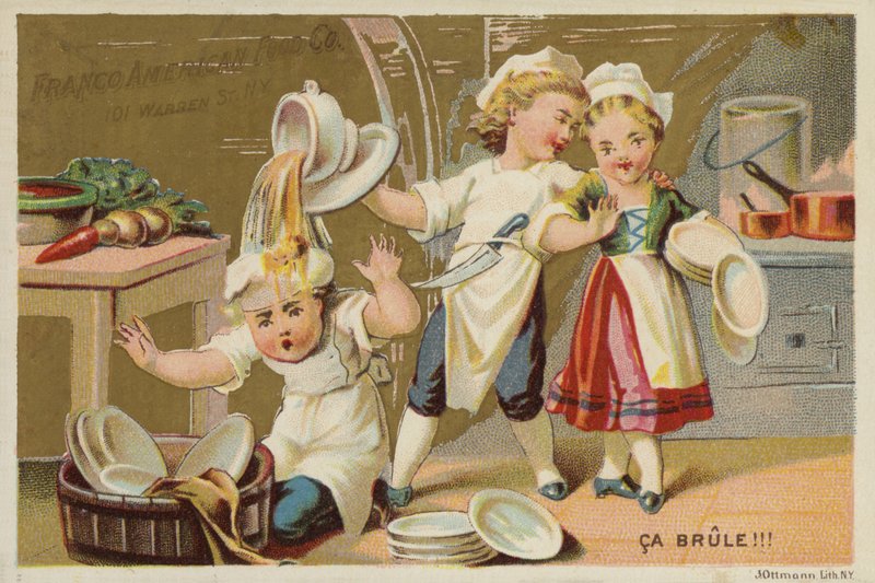 Suppe auf Küchenhilfe verschütten! von American School