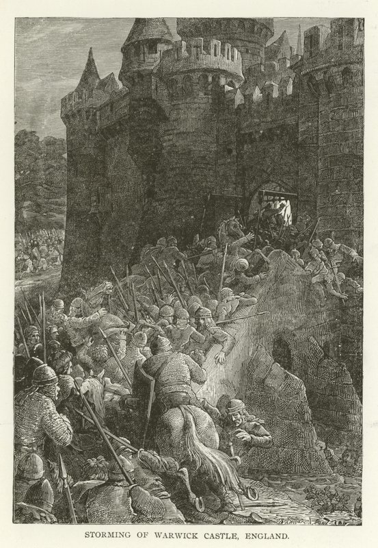 Sturm auf Warwick Castle, England von American School