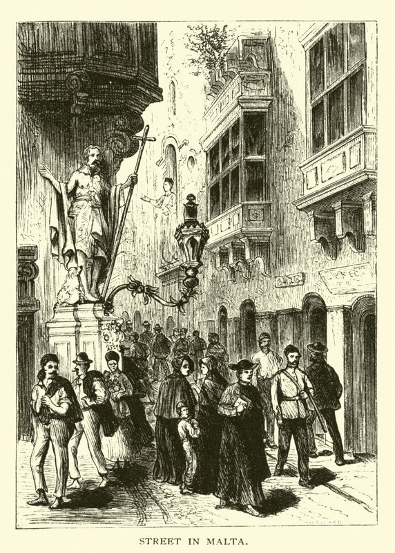 Straße in Malta von American School