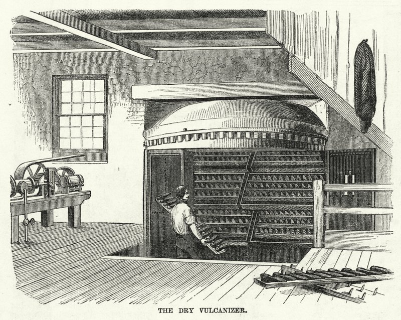 Der Trocken-Vulkanisierer (Stich) von American School