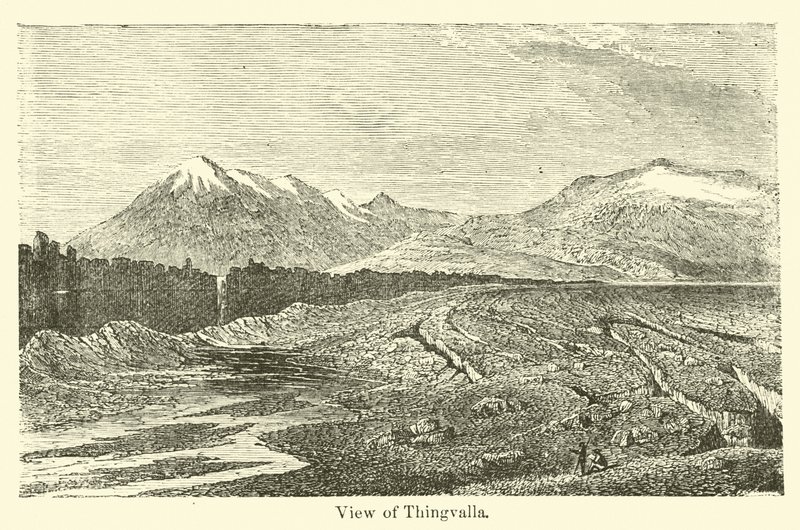 Blick auf Thingvalla von American School