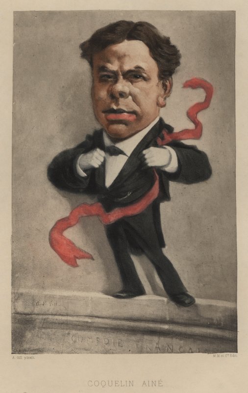 Benoit-Constant Coquelin, französischer Schauspieler von Andre Gill