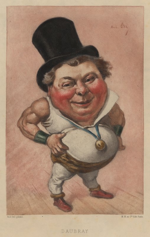 Daubray, französischer Schauspieler und Sänger von Andre Gill