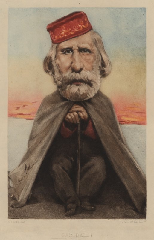 Giuseppe Garibaldi, italienischer Soldat, Politiker und Nationalist von Andre Gill