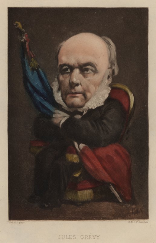 Jules Grevy, französischer Staatsmann von Andre Gill