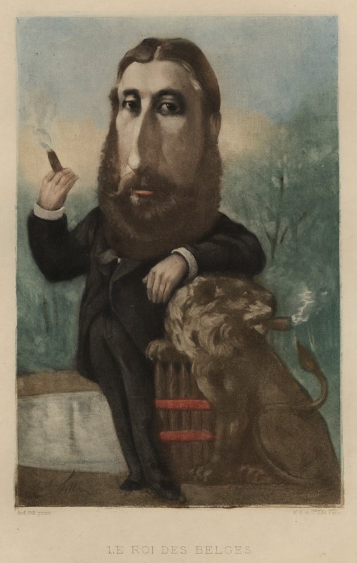 Leopold II., König der Belgier von Andre Gill