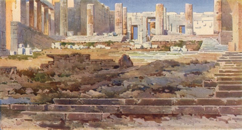 Propyläen auf der Akropolis, Athen von Angelos Giallinos