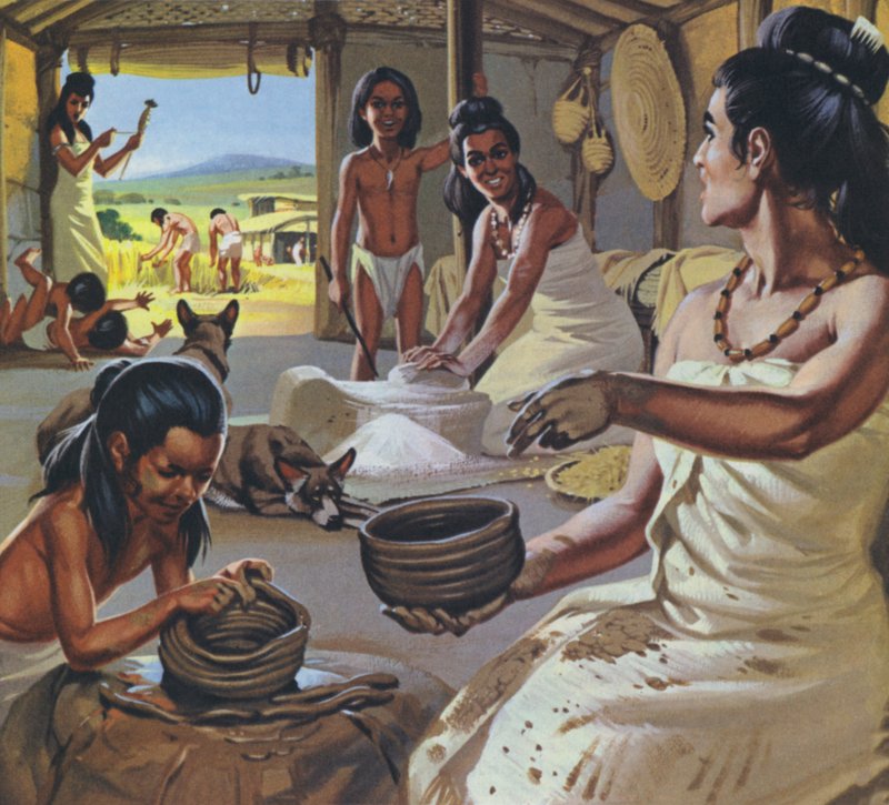 Frühe Bauern zu Hause von Angus McBride