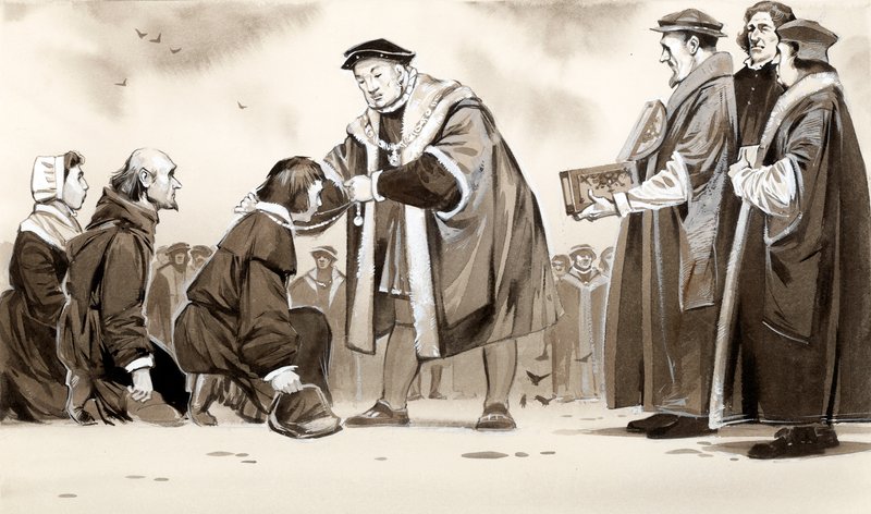 Heinrich VIII heilt das königliche Übel von Angus McBride