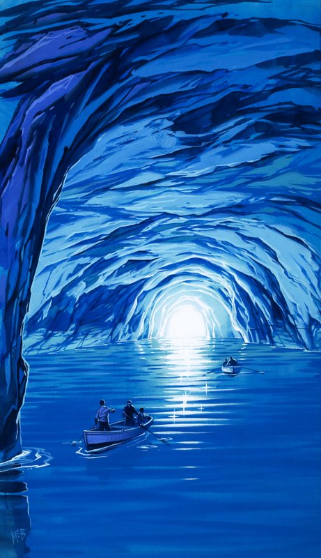 Die Blaue Grotte in Capri von Angus McBride
