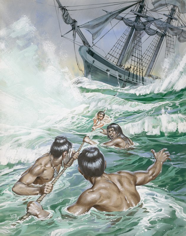 Der Heldentum einer Maori-Frau von Angus McBride