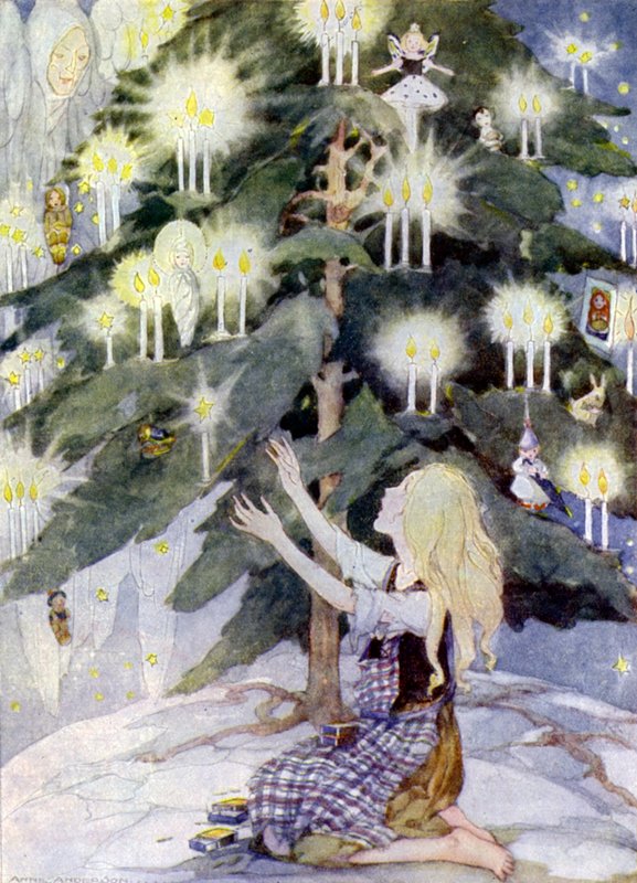Das kleine Mädchen mit den Schwefelhölzern von Anne after Anderson
