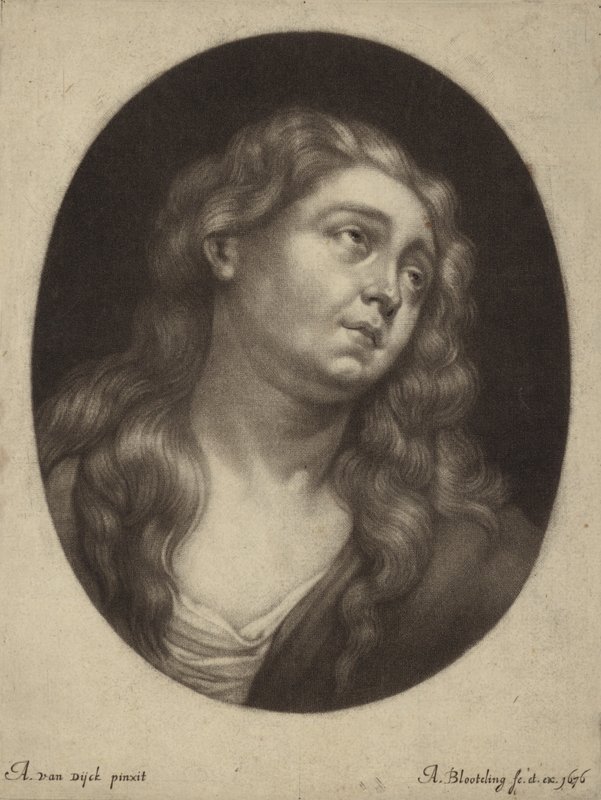 Der Kopf der Heiligen Maria Magdalena von Anthony van Dyck