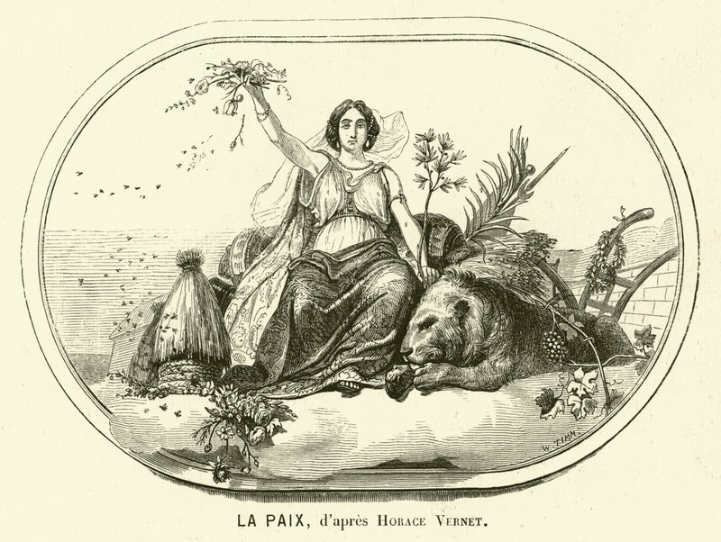 Frieden (Gravur) von Antoine Charles Horace Vernet