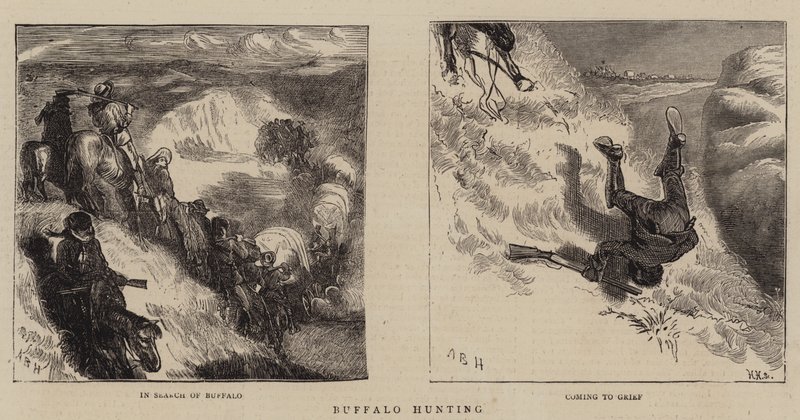 Büffeljagd von Arthur Boyd Houghton