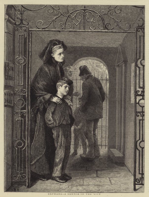 Waisen, eine Skizze in der Stadt von Arthur Boyd Houghton