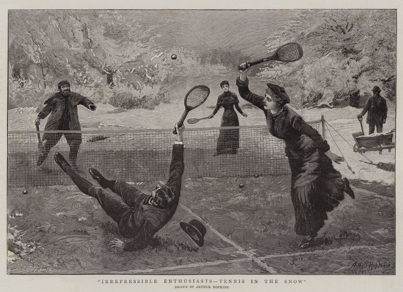 Unbezwingbare Enthusiasten, Tennis im Schnee von Arthur Hopkins