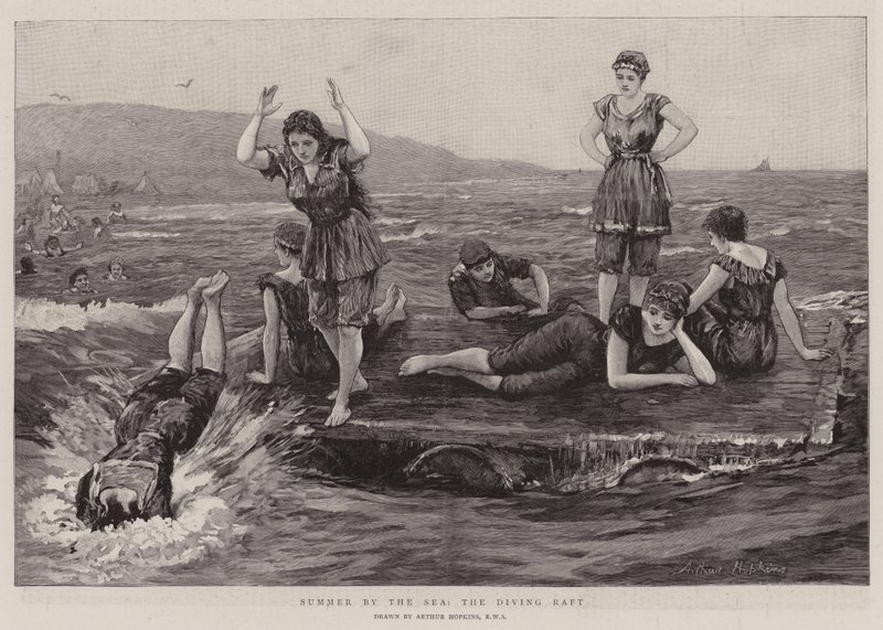 Sommer am Meer, das Tauchfloß von Arthur Hopkins