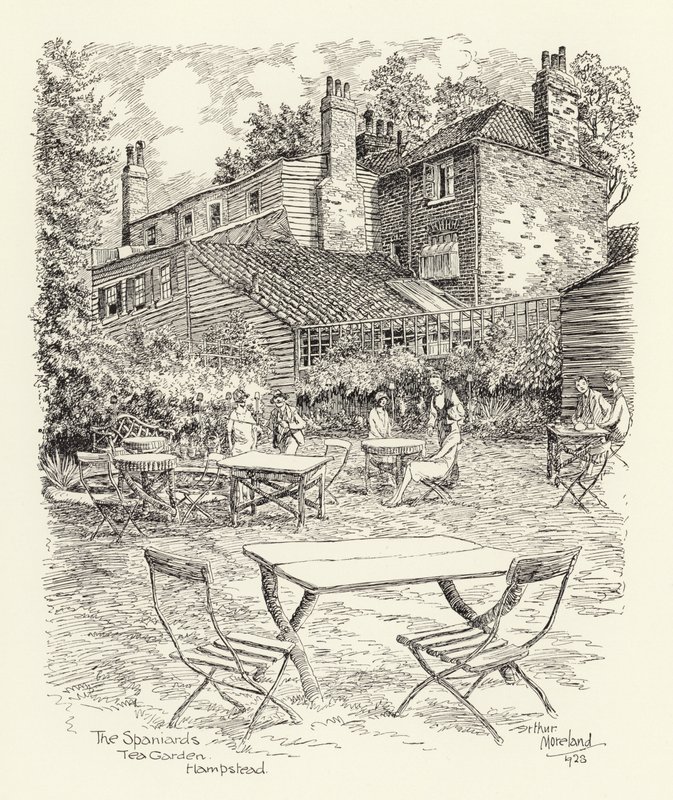 The Spaniards Tea Garden, Hampstead von Arthur Moreland