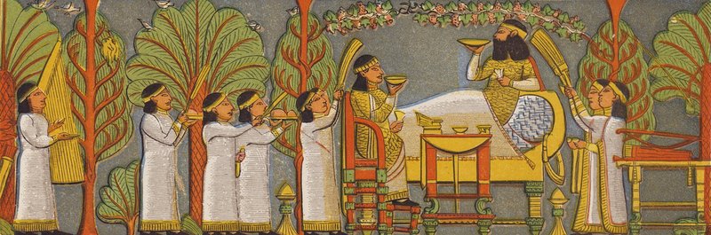 Assyrische Bankettszene von Assyrian