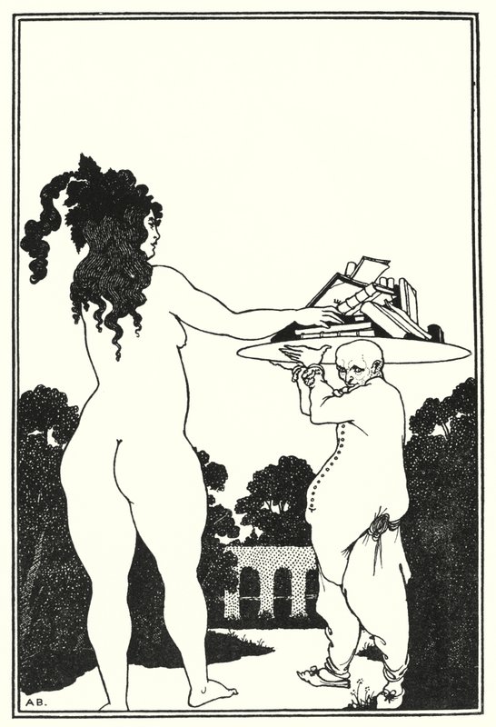 Aubrey Beardsleys Exlibris (Gravur) von Aubrey (after) Beardsley