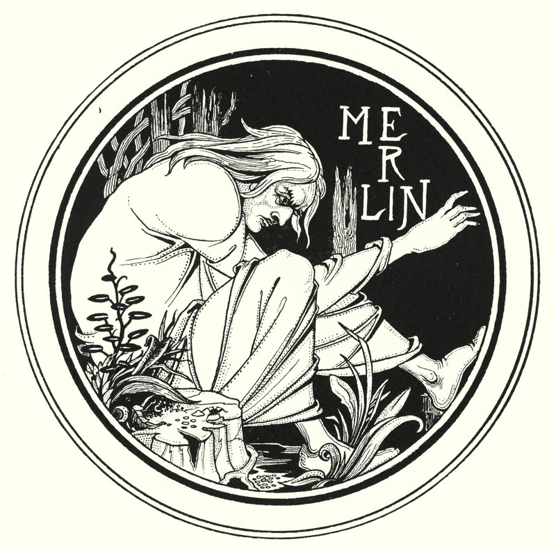 Merlin (Stich) von Aubrey (after) Beardsley