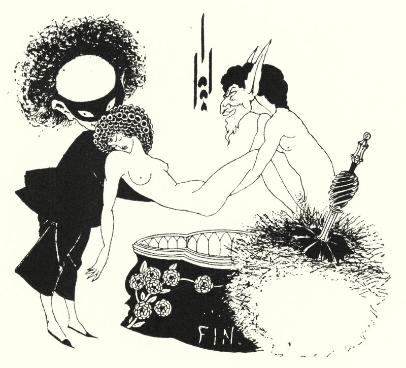 Entwurf für Schlussvignette von Aubrey Beardsley