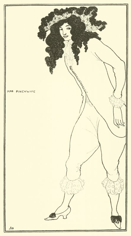 Mrs. Pinchwife von Aubrey Beardsley