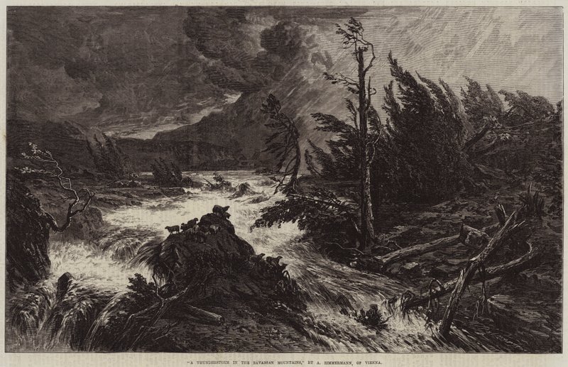 Ein Gewitter in den bayerischen Alpen von Albert August Zimmermann