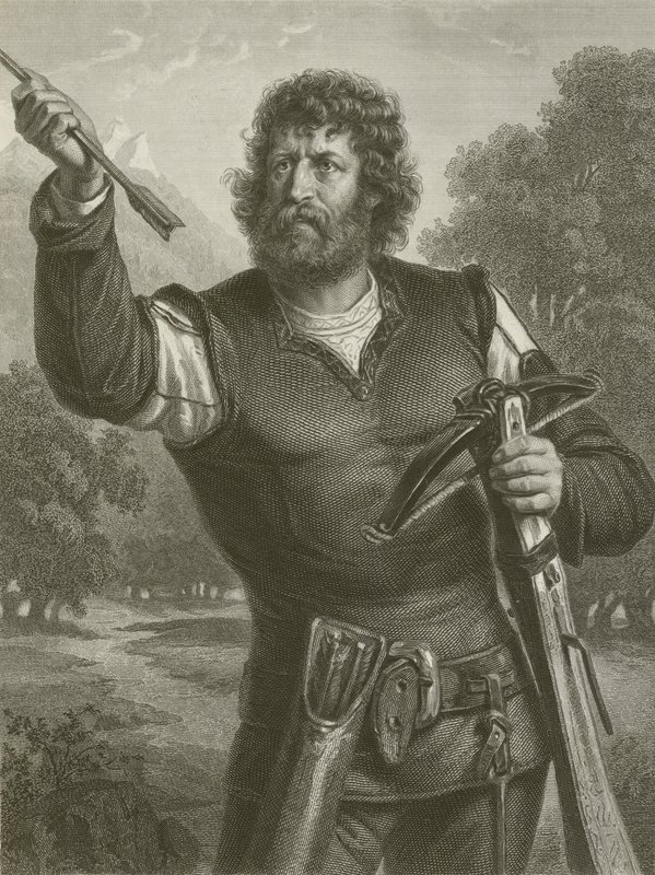 Wilhelm Tell (Gravur) von August Friedrich Pecht
