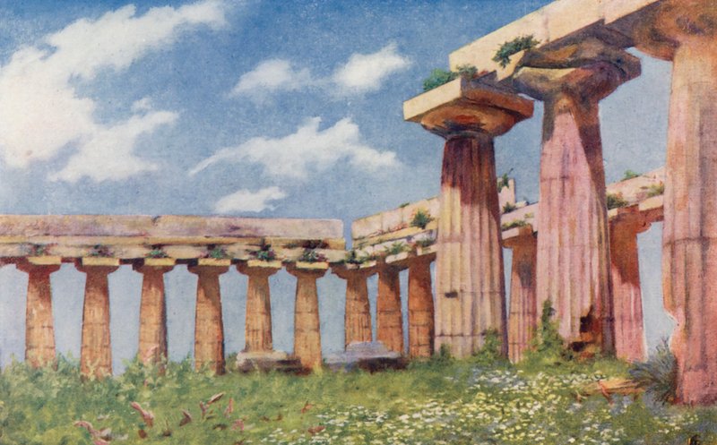 Basilika von Paestum von Augustine Fitzgerald
