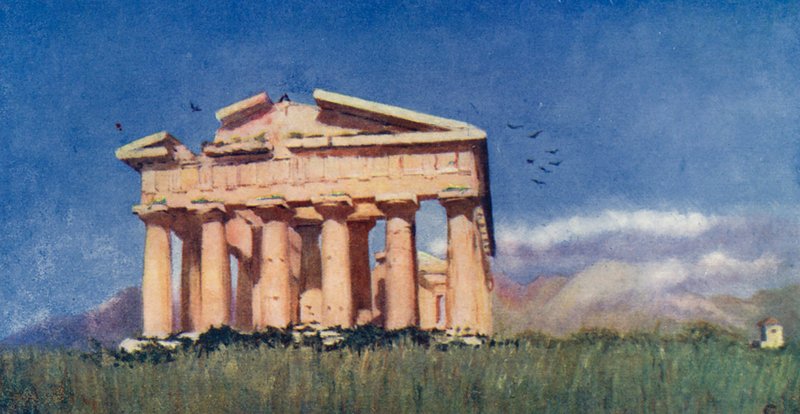 Tempel des Poseidon, Paestum von Augustine Fitzgerald
