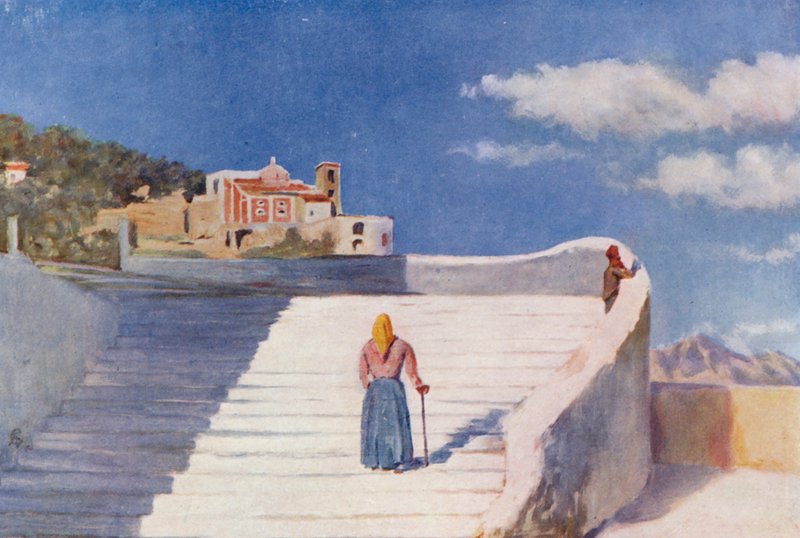 Die Straße von Atrani von Augustine Fitzgerald