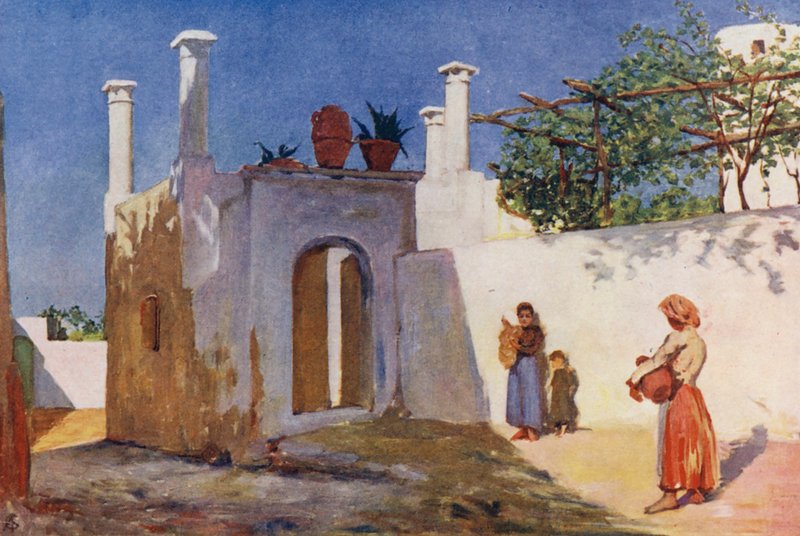Dorfstraße von Caprili, Capri von Augustine Fitzgerald