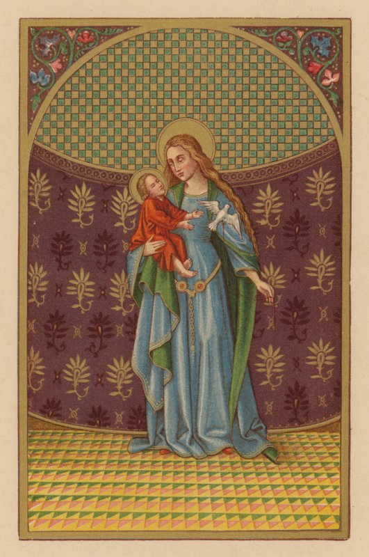 Sankt Maria, Mutter Gottes (Chromolithographie) von Austrian School