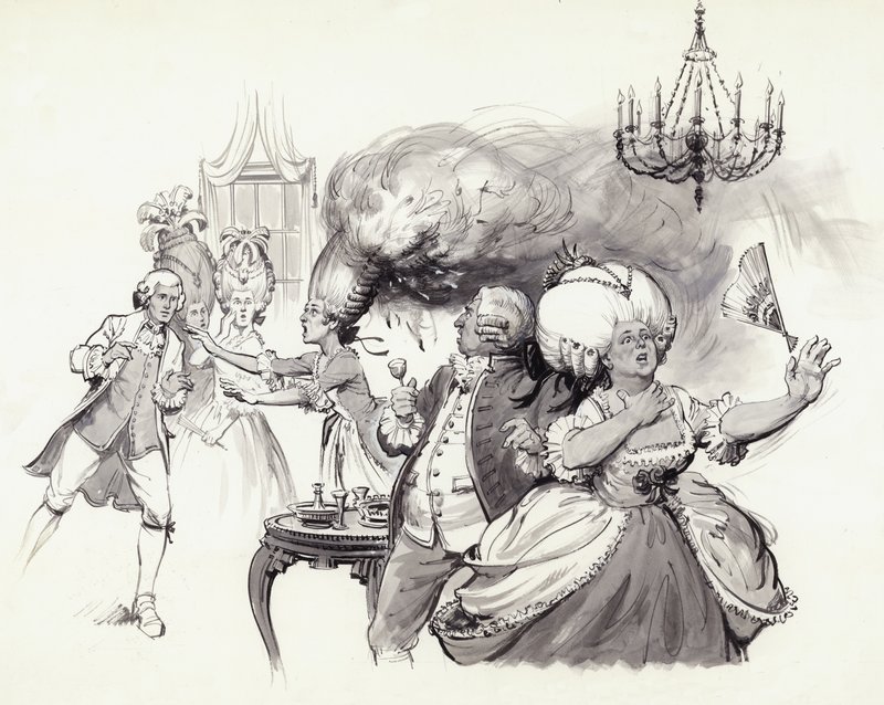Perücken in Flammen von Barrie Linklater