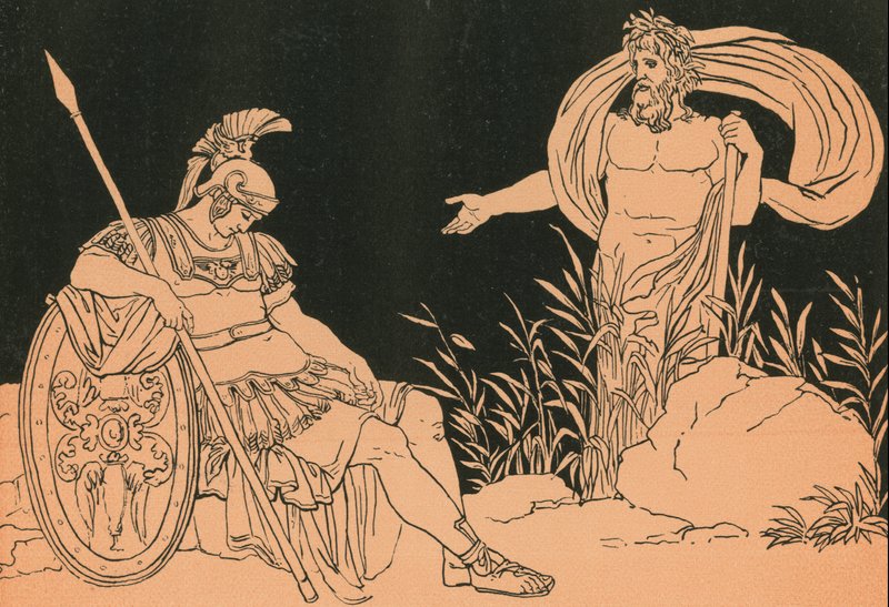 Aeneas und Tiber von Bartolomeo Pinelli