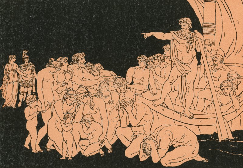Charon und die Geister von Bartolomeo Pinelli