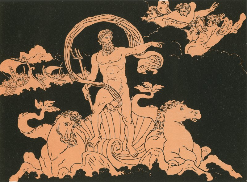 Neptun beruhigt die Wellen von Bartolomeo Pinelli