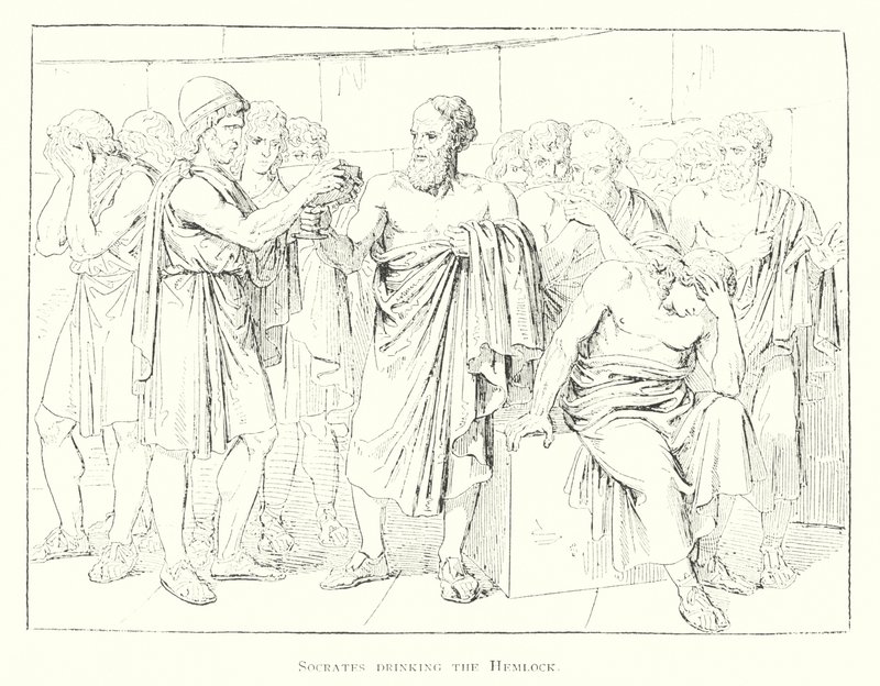 Sokrates trinkt den Schierlingsbecher von Bartolomeo Pinelli