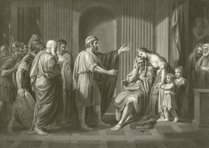 Verbannung von Cleombrotus von Benjamin West