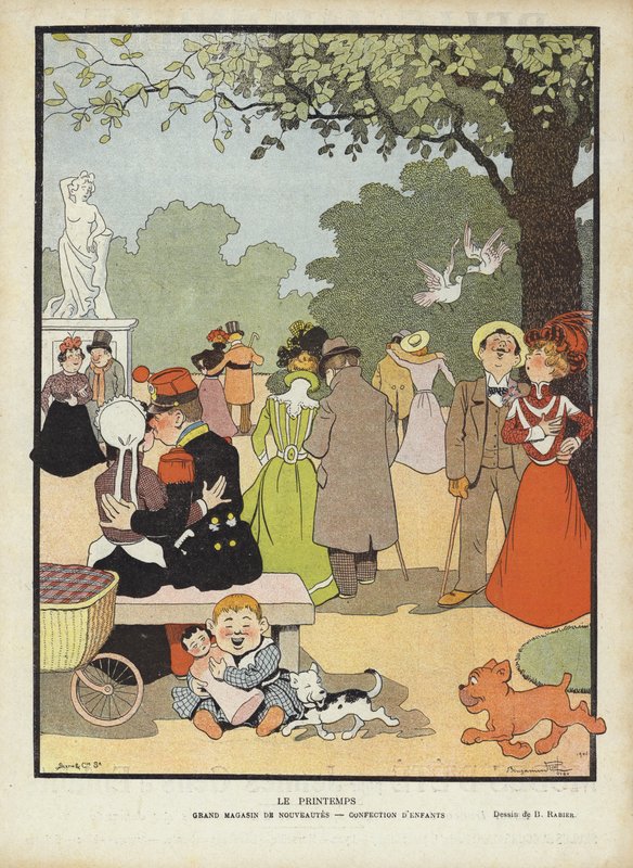 Frühling, Illustration für Le Rire von Benjamin Rabier