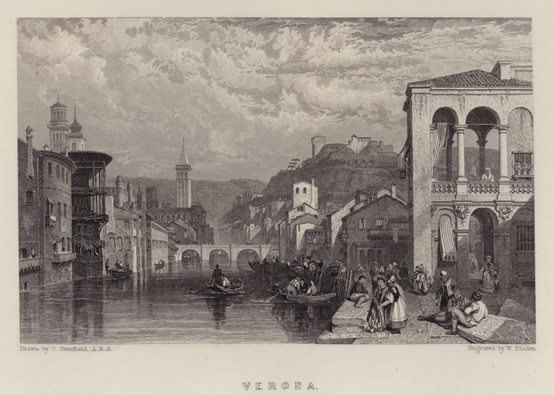 Verona (Farblithografie) von C. (after) Stanfield