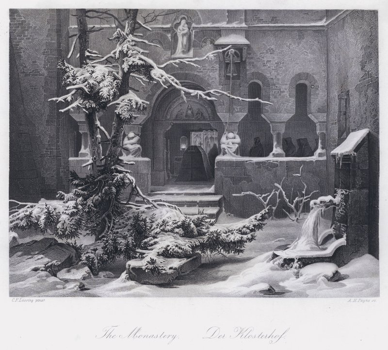 Das Kloster (Gravur) von Carl Friedrich (after) Lessing