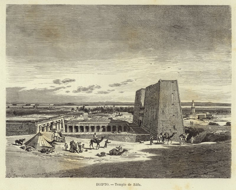 Ägypten - Tempel von Edfu von Carl Friedrich Heinrich Werner