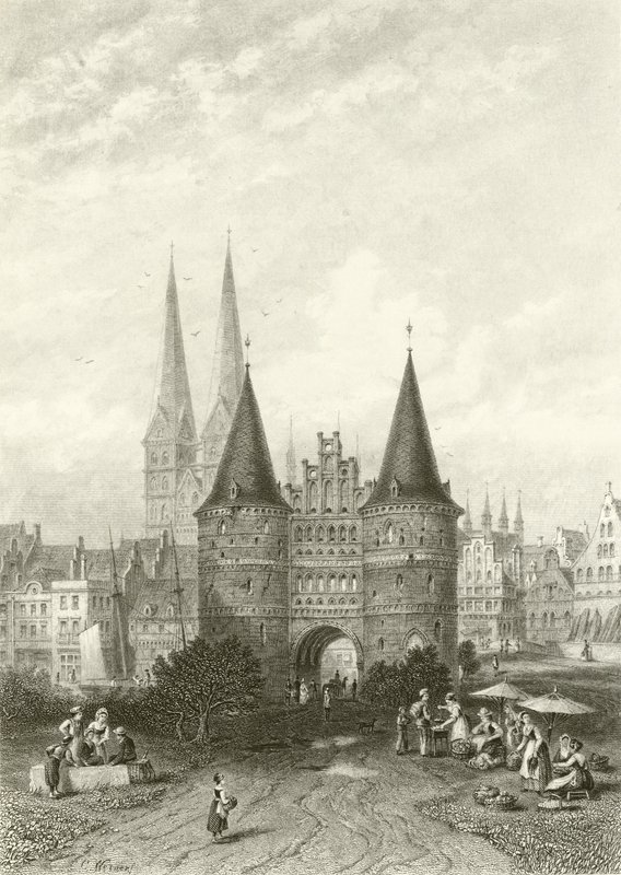 Das Holstentor, Lübeck von Carl Friedrich Heinrich Werner