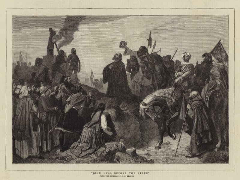 Johann Huss vor dem Scheiterhaufen von Carl Friedrich Lessing