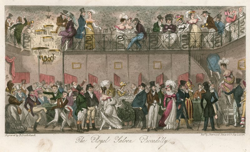 Der Königliche Salon, Piccadilly von Carl Georg Adolph Hasenpflug