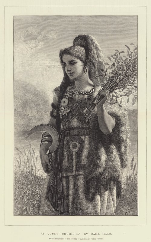 Eine junge Druidenpriesterin von Carl Haag