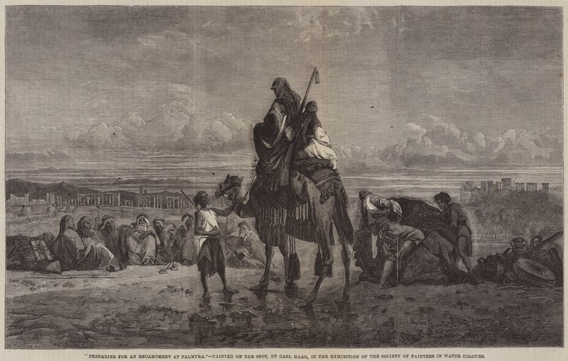 Vorbereitung für ein Lager in Palmyra von Carl Haag